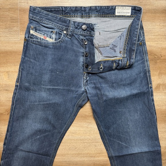 Diesel Other - Diesel Jeans Men 30x30 Blue Braddom Regular Slim Carrot Fit 0661D (Tagged 28x32)